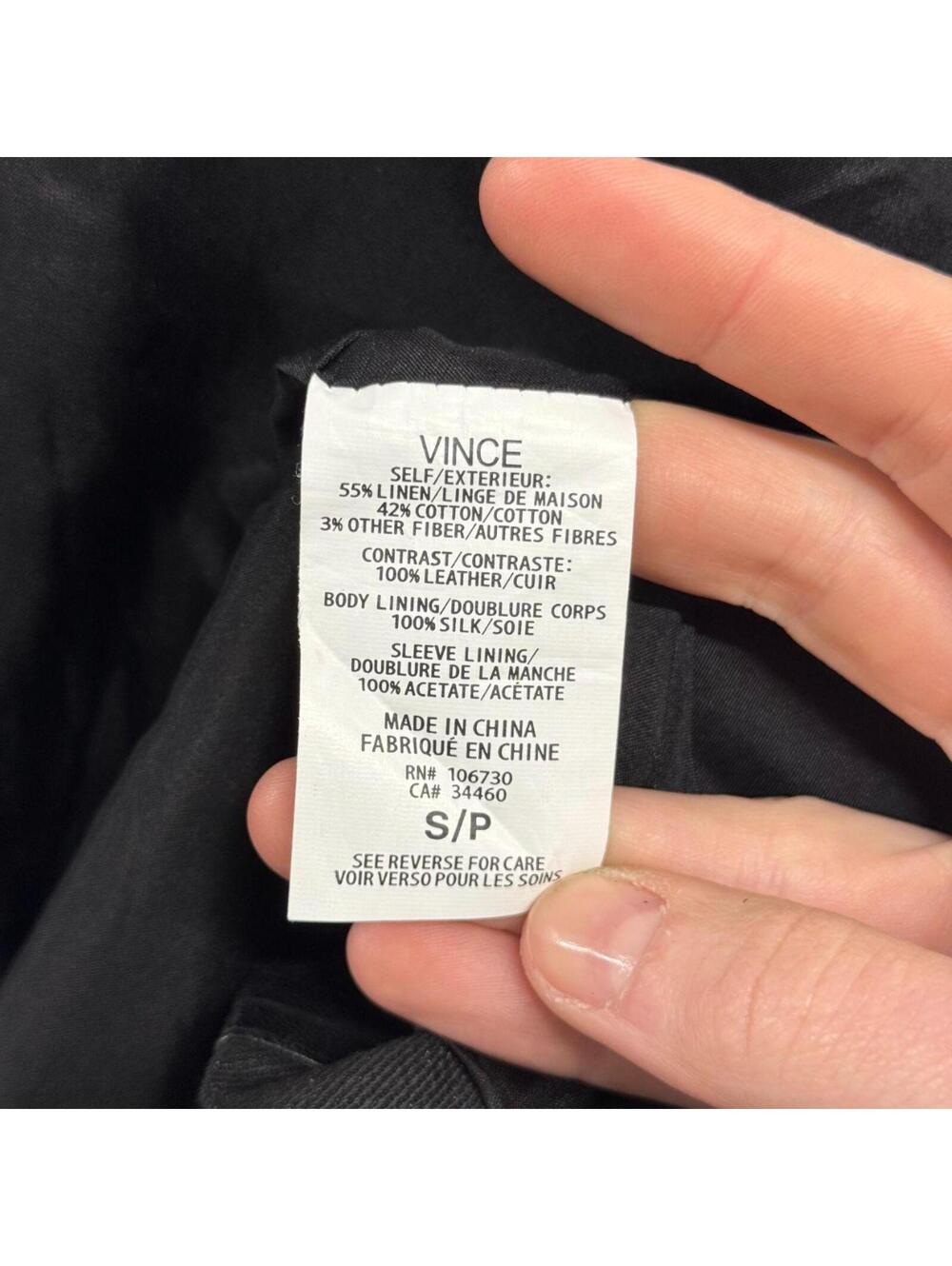 Vintage Vince Black Funnel Neck Asymmetric Avant Garde Leather Jacket - Picture 7 of 8